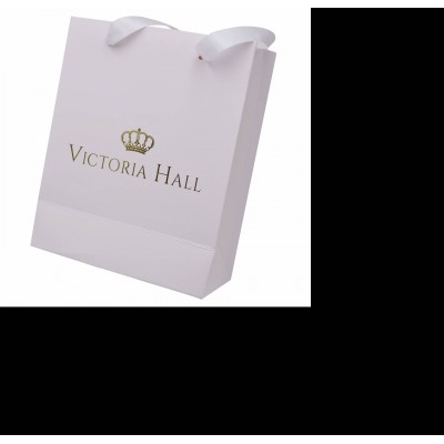 White Kraft Paper Packaging Bag Small Foldable Shopping Bag Custom Logo Gift Paper Bag With Handles For Garments